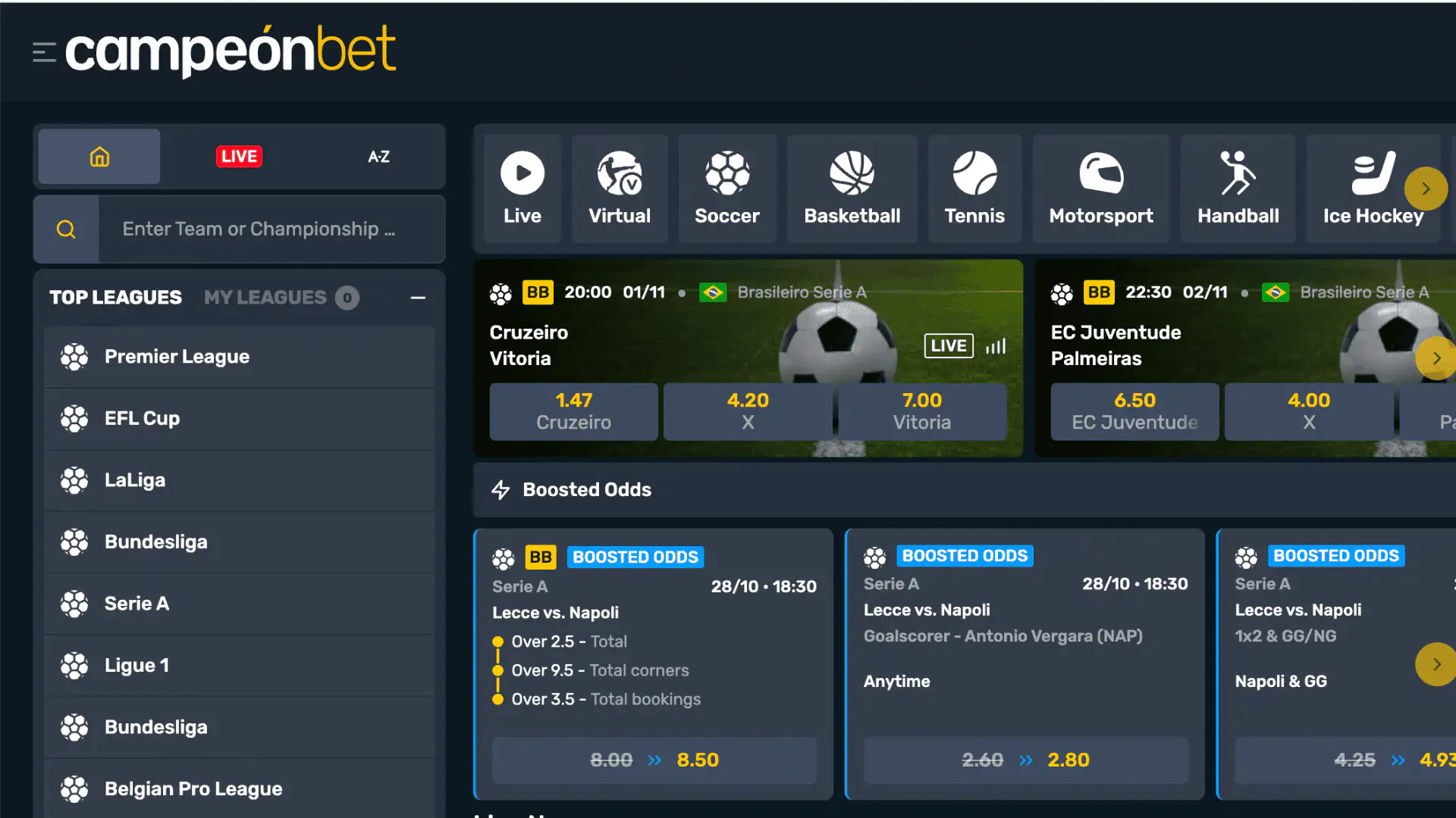 Campeonbet home
