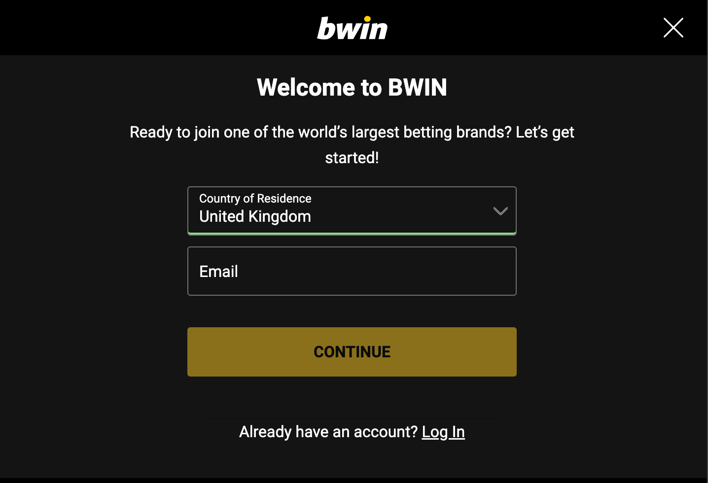 Bwin Registration